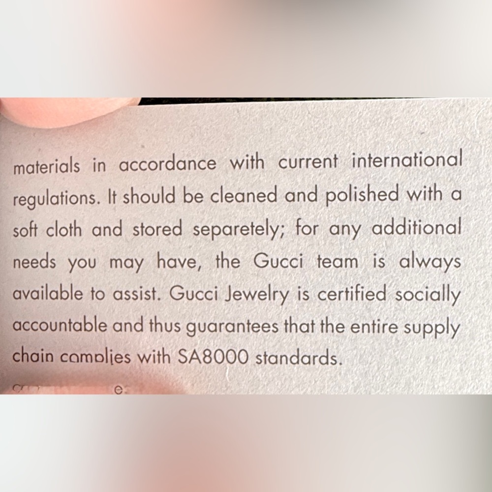 Gucci VVS Diamond & 18k White Gold GG Necklace with 16" chain (18k) - Picture 7 of 11